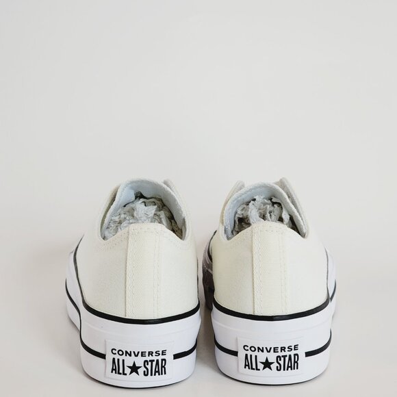 Converse CTAS Lift Ox Egret/White/Black Canvas Platform Sneakers A09992C NWT - Picture 5 of 6